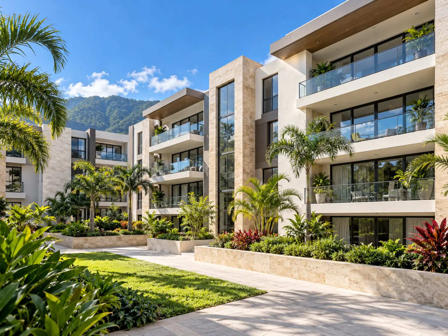 Complejo moderno de apartamentos